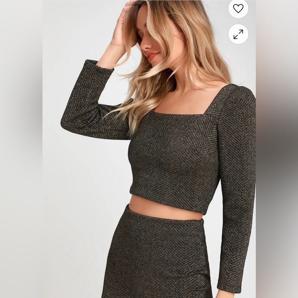 Lulus- Black and Gold top